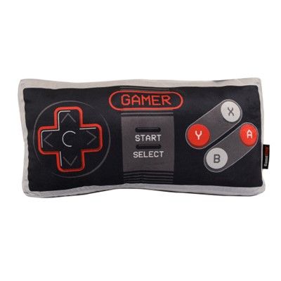 Black, Red & Gray Controller Pillow 