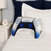 White And Blue Controller Pillow 