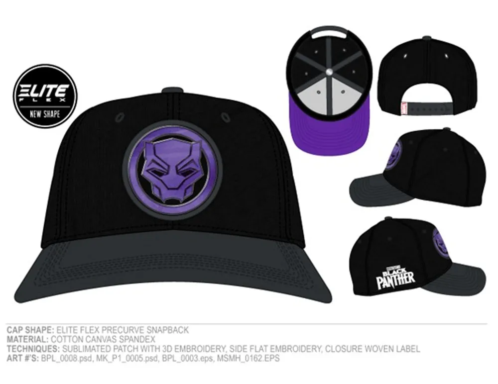 Black Panther Logo Snapback Hat 
