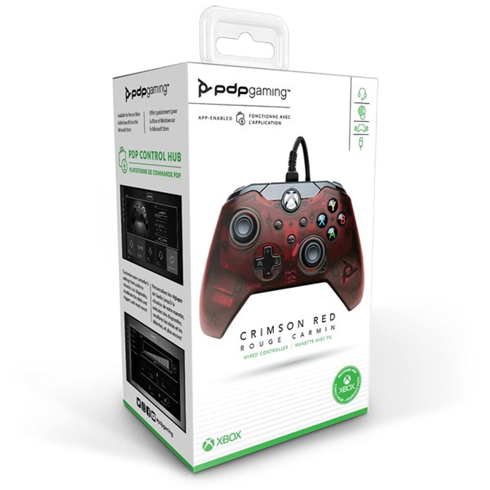 PDP Gaming Xbox Wired Controller: Crimson Red 