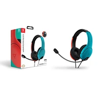 PDP Gaming LVL40 Nintendo Switch Wired Stereo Gaming Headset: Bleu rouge 
