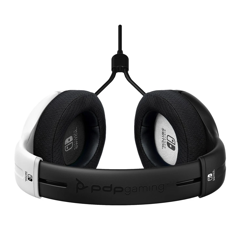 PDP Gaming LVL40 Nintendo Switch Wired Stereo Gaming Headset: Black & White 