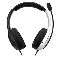 PDP Gaming LVL40 Nintendo Switch Wired Stereo Gaming Headset: Black & White 