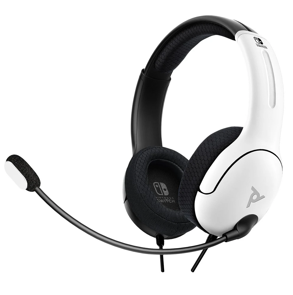 PDP Gaming LVL40 Nintendo Switch Wired Stereo Gaming Headset: Black & White 
