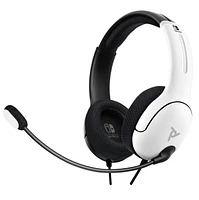 PDP Gaming LVL40 Nintendo Switch Wired Stereo Gaming Headset: Black & White 