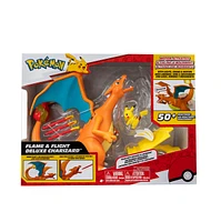 Figurine Pokémon Deluxe : Charizard de flamme et de vol avec Pikachu 