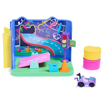 Gabby's Dollhouse - Carlita Purr-ific Play Room with Carlita Toy Car Playset 