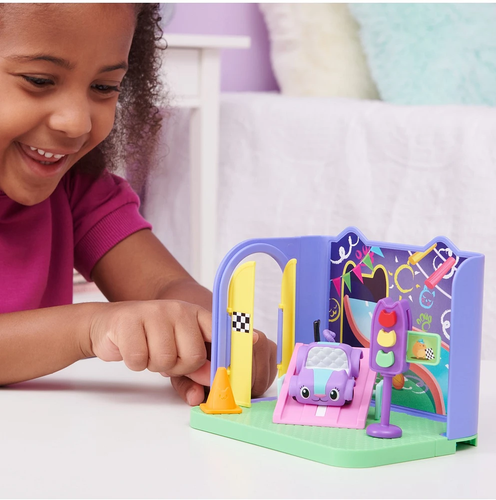 Gabby's Dollhouse - Carlita Purr-ific Play Room with Carlita Toy Car Playset 