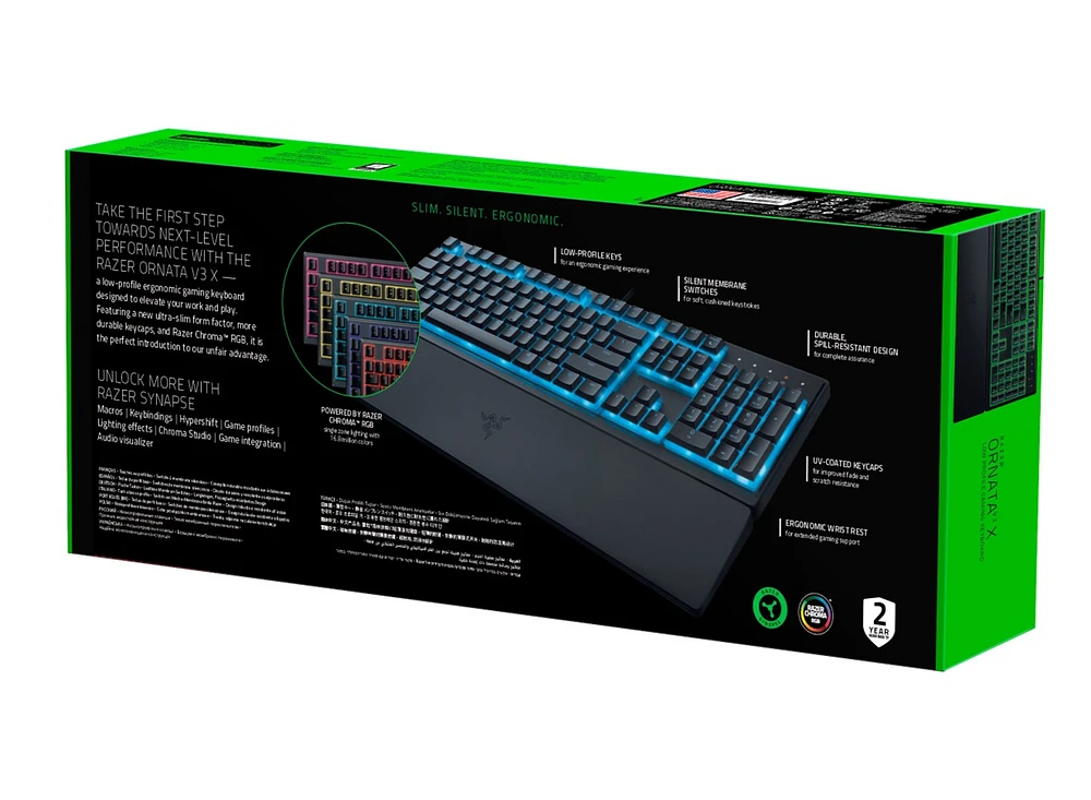 Razer Ornata V3 X - Low Profile Gaming Keyboard 