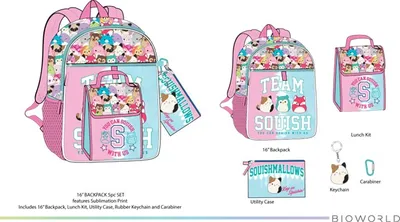 Squishmallows 5pc Backpack 