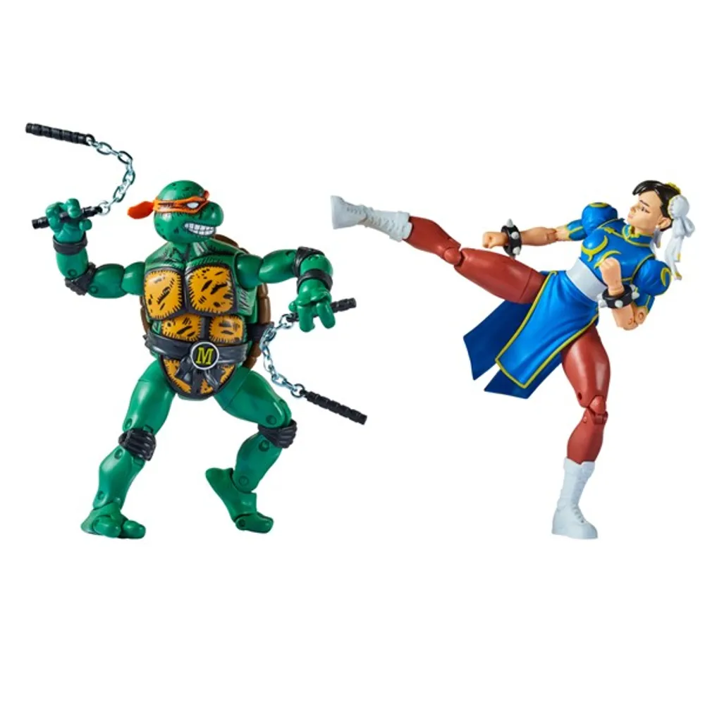 Teenage Mutant Ninja Turtles vs. Street Fighter - Michelangelo vs. Chun-Li Figure 2-Pack 