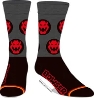 Super Mario- Bowser Icon Crew Socks 