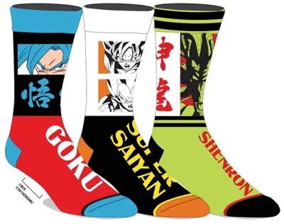 Dragon Ball Z Crew Socks - 3 pack 