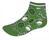 Boys Teenage Mutant Ninja Turtles Green Quarter Socks 