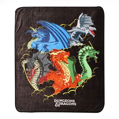 Dungeons & Dragons Multicolour Throw Blanket 