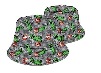 Minecraft AOP Kid Green Bucket Hat 