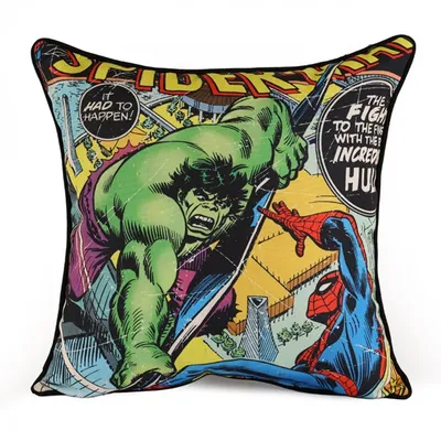 Marvel Spiderman & Hulk Décor Pillow 