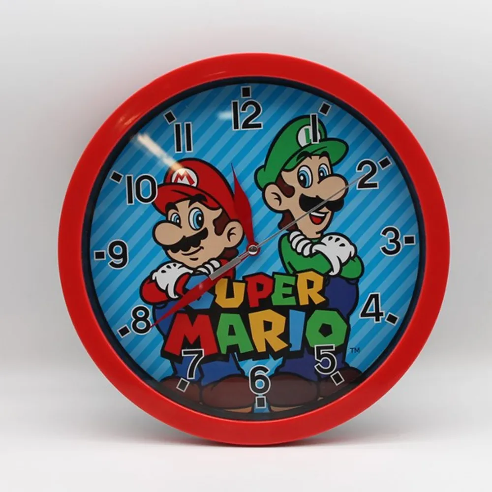 Super Mario Bros 10" Round Wall Clock 