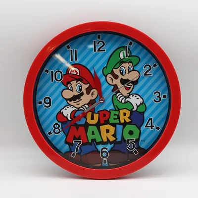 Super Mario Bros 10" Round Wall Clock 