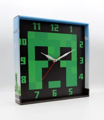 Minecraft Creeper 11" Square Wall Clock 