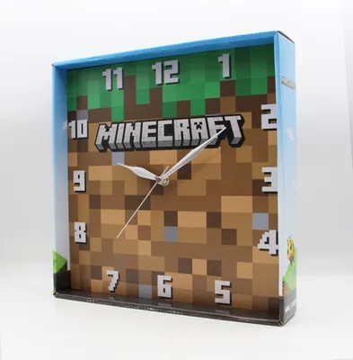 Minecraft Logo 11" Square Wall Clock 