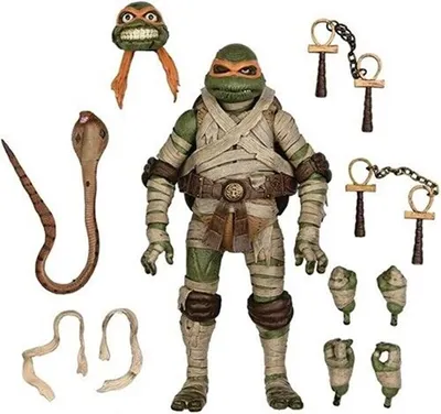 Universal Monsters/Teenage Mutant Ninja Turtles - 7" Scale Action Figure - Michalangelo as The Mummy 