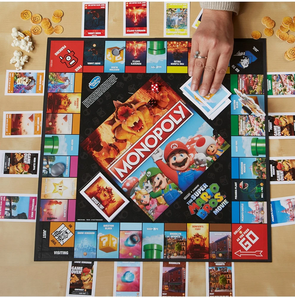 Monopoly The Super Mario Bros. Movie Edition Kids Board Game  