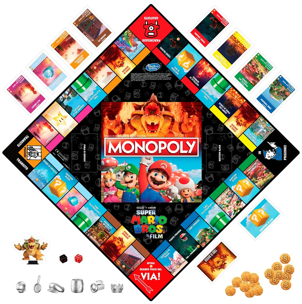 Monopoly The Super Mario Bros. Movie Edition Kids Board Game  