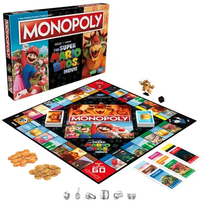 Monopoly The Super Mario Bros. Movie Edition Kids Board Game  