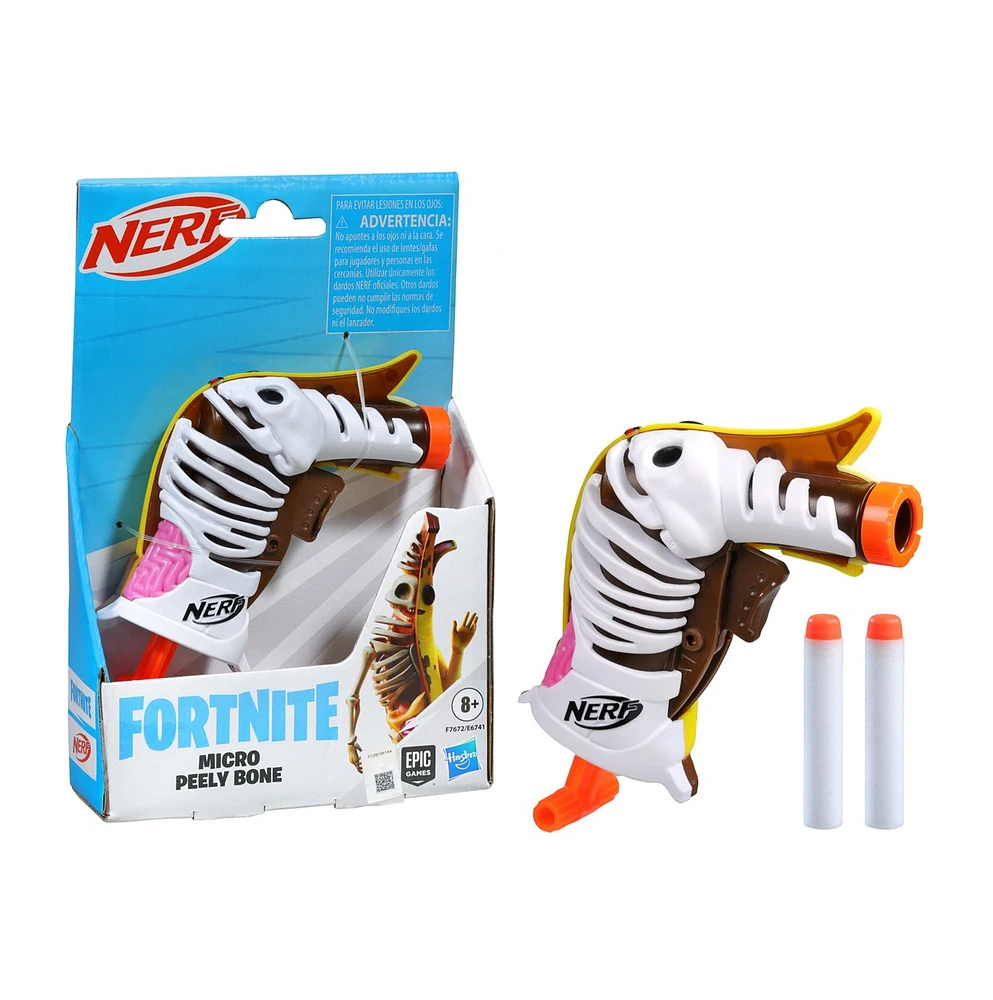 Nerf Fortnite MicroShots Micro Peely Bone Mini Blaster 