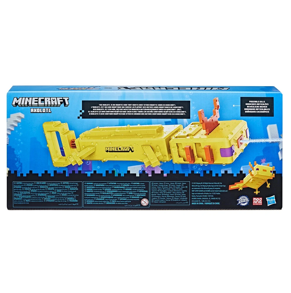 Nerf Super Soaker Minecraft Axolotl 
