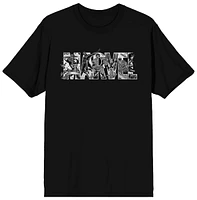 Marvel B&W Logo Black Tee