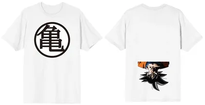 Dragon Ball Z Goku Front & Back Print White Tee