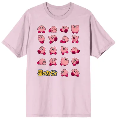 Kirby Poses Pink Tee Size