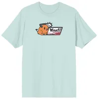 Chainsaw Man Pochita Woof Light Blue Tee