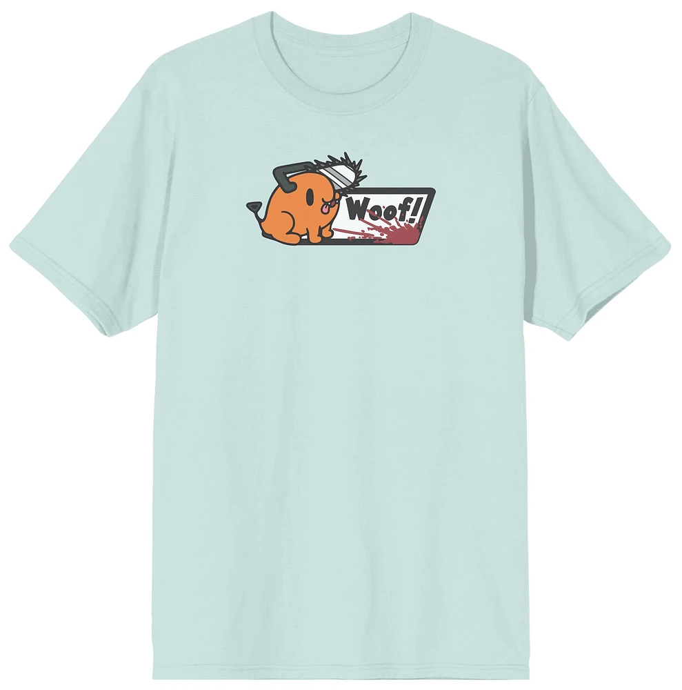 Chainsaw Man Pochita Woof Light Blue Tee - L 