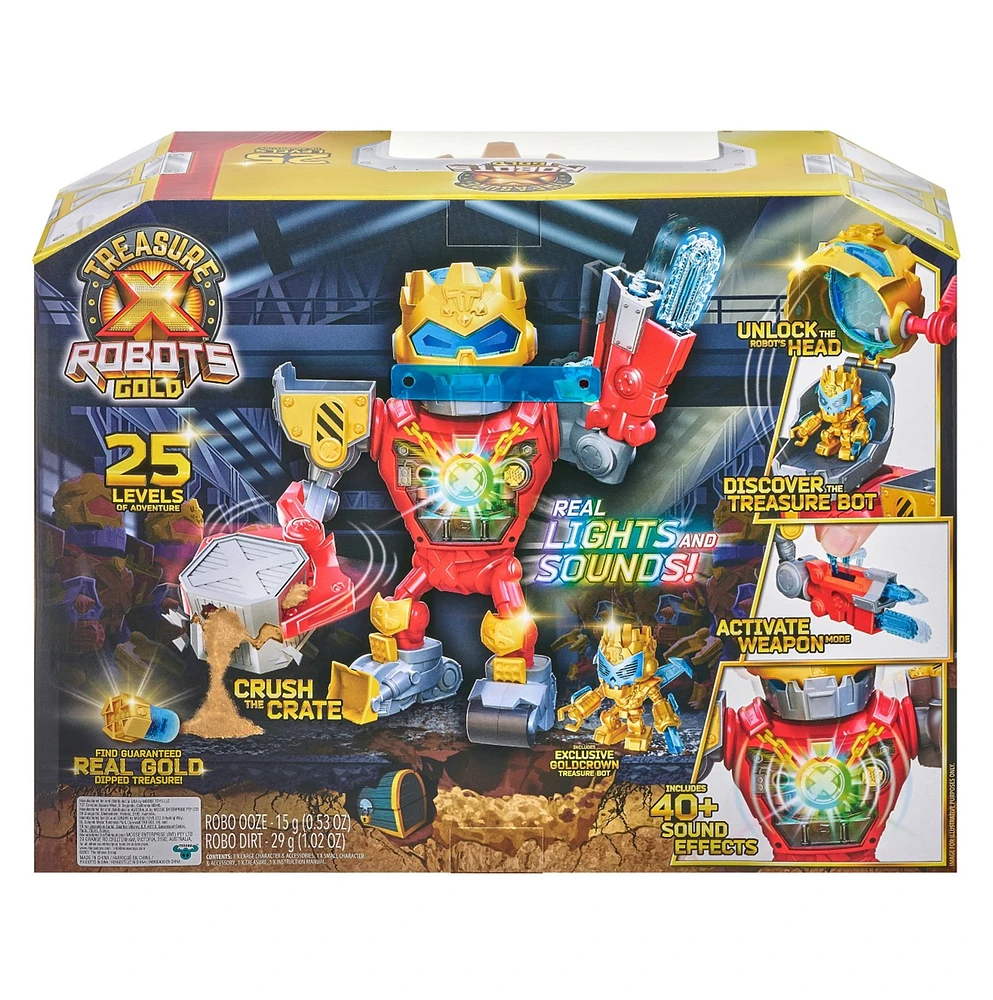 Treasure X Robots Gold - Mega Treasure Bot avec de vraies lumières et de vrais sons 