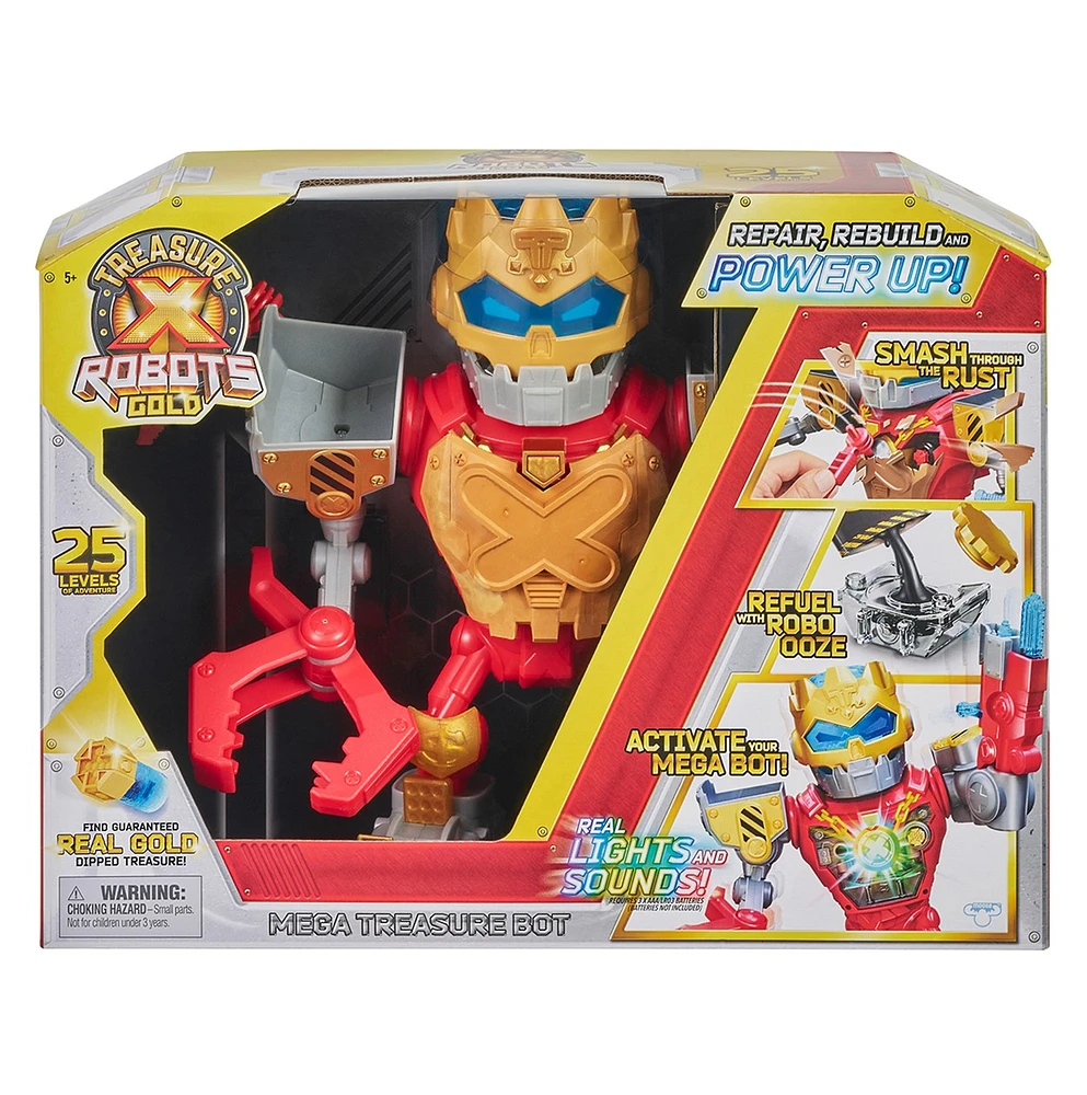 Treasure X Robots Gold - Mega Treasure Bot avec de vraies lumières et de vrais sons 