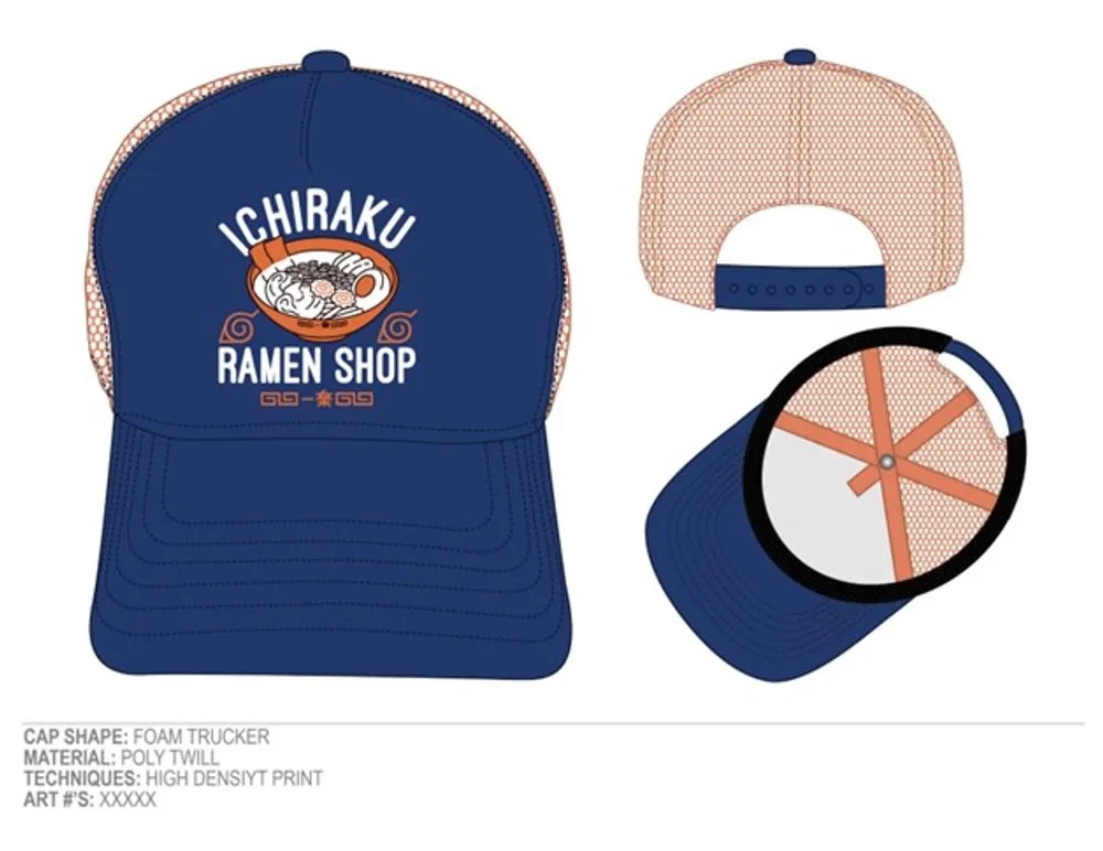Naruto Ichiraku Ramen Shop Mens Hat 