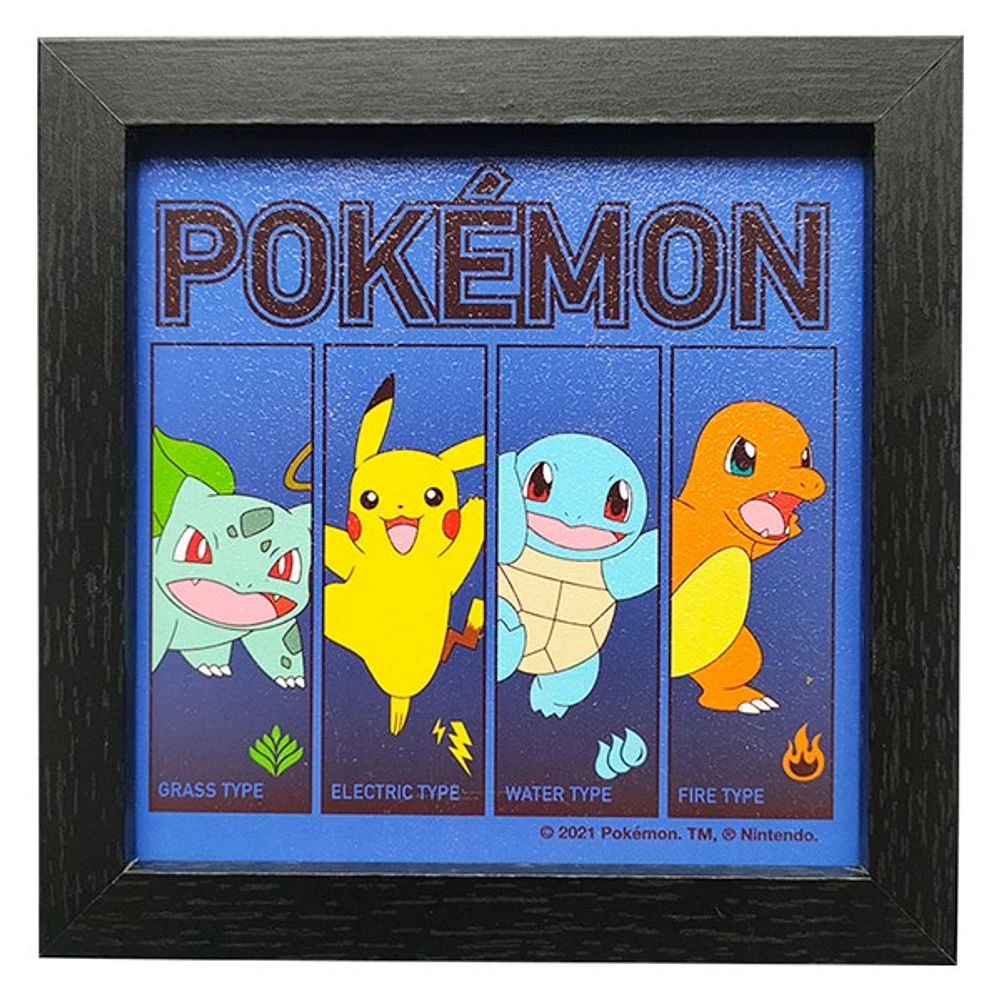 Pokémon Starter Wall Art - 6x6 