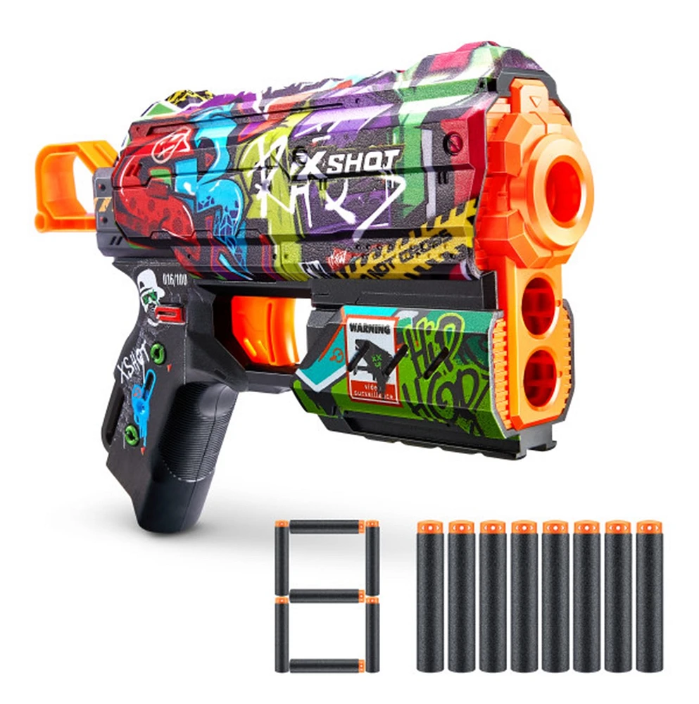 Zuru X-Shot Skins: Flux Dart Blaster, 8 Darts – One Variation Chosen at Random