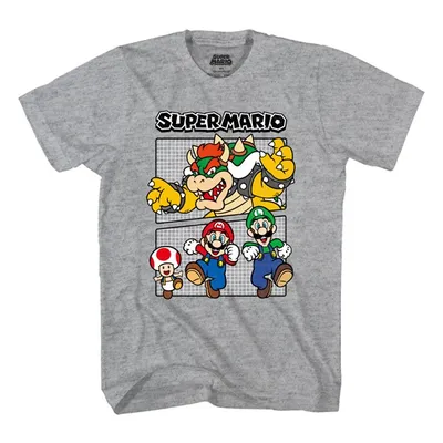 Super Mario Kids T Shirt - Grey
