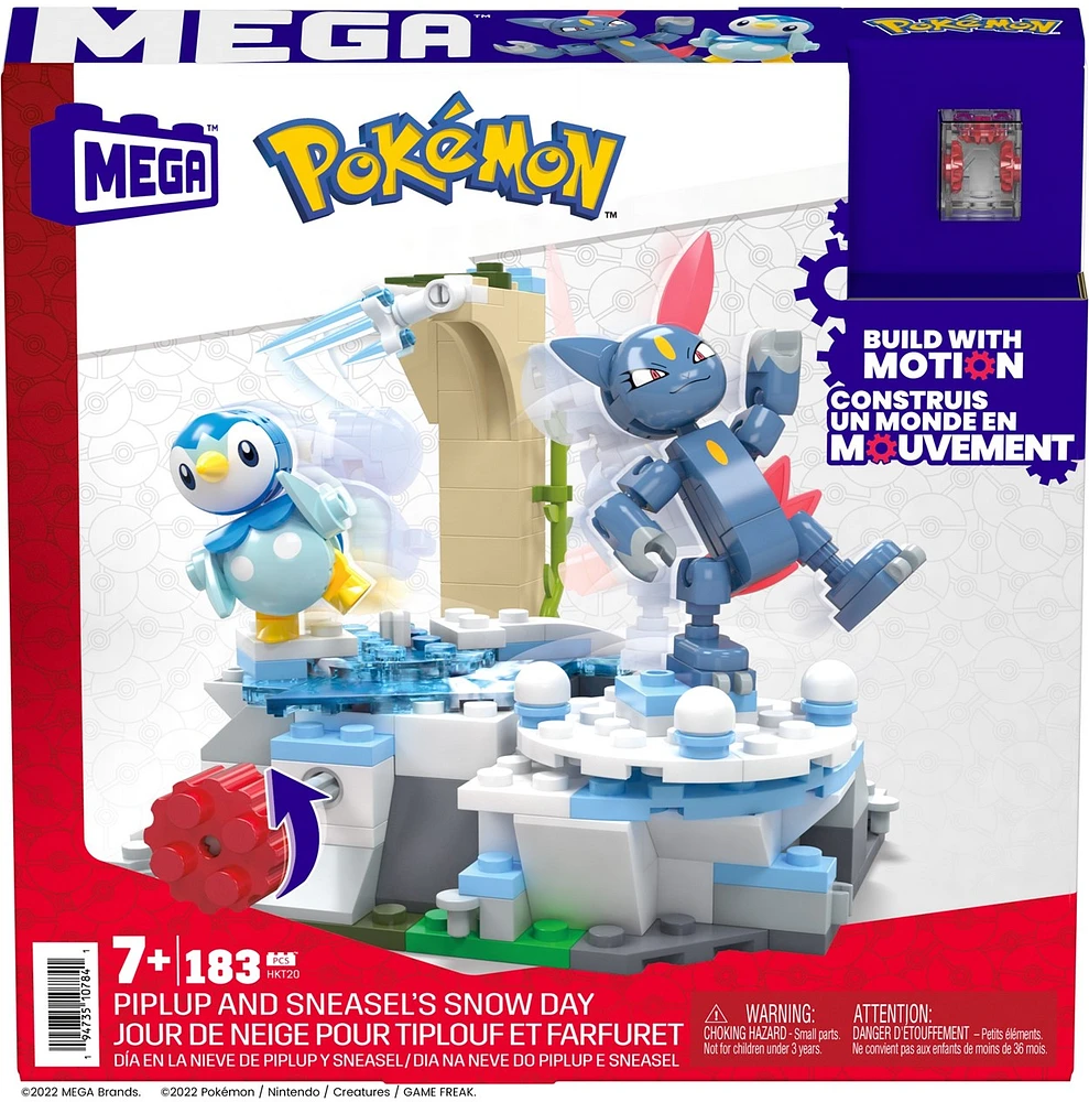 Mega Construx Pokémon Piplup and Sneasel's Snow Day 
