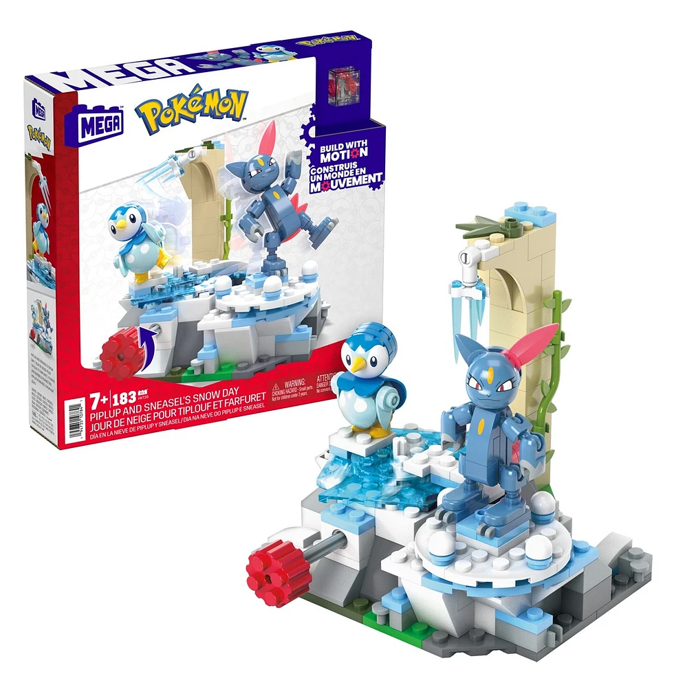 Mega Construx Pokémon Piplup and Sneasel's Snow Day 
