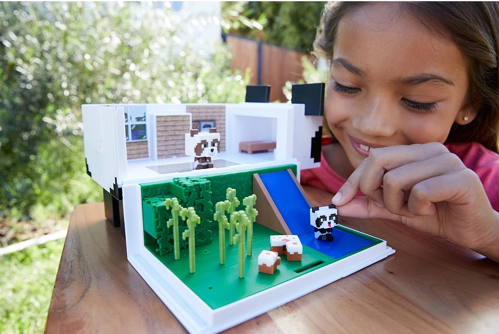 Minecraft Mob Head Minis Panda Playhouse Playset 