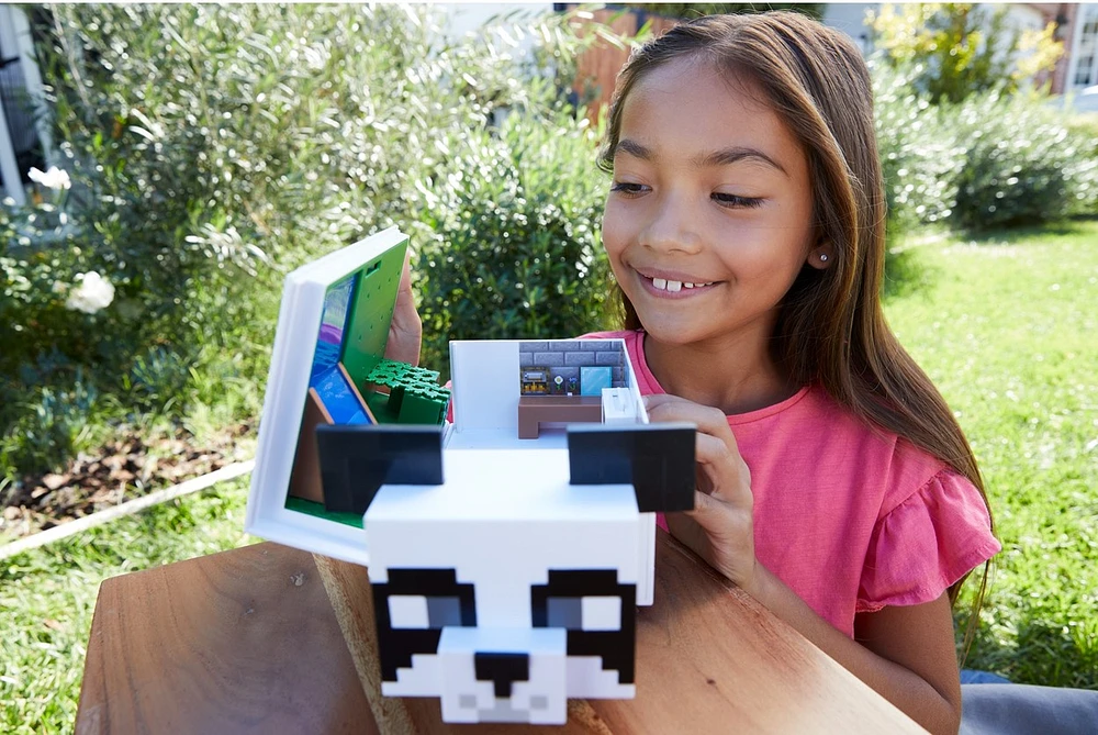 Minecraft Mob Head Minis Panda Playhouse Playset 
