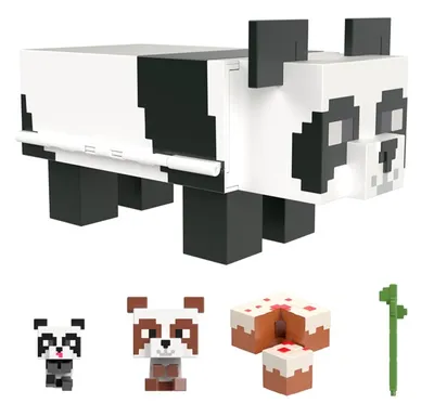 Minecraft Mob Head Minis Panda Playhouse Playset 