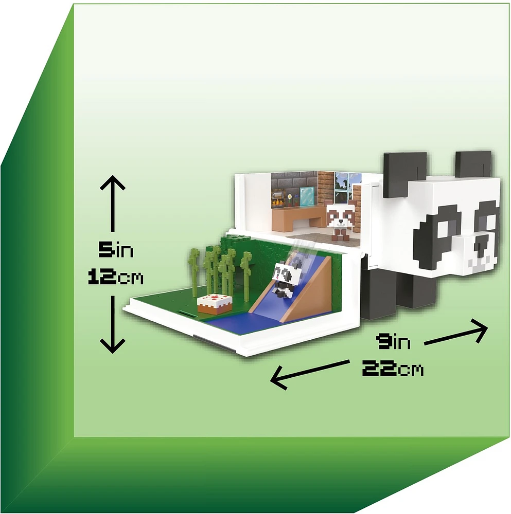 Minecraft Mob Head Minis Panda Playhouse Playset 
