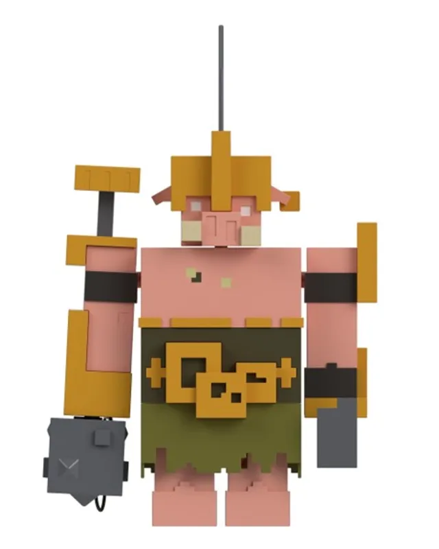 Minecraft Legends Action Figure 2-Pack, Creeper vs Piglin Bruiser, 3.25-In  Collectible Toys