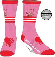 Gloomy Bear: Pink Crew Socks 